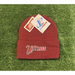 Vintage UMASS hat cap beanie winter stocking basketball deadstock mens unisex